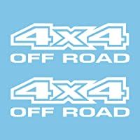 Los mejores  - Autodomy Pegatinas 4x4 Off Road Todoterreno Pack 2 Unidades para Coche (Blanco)